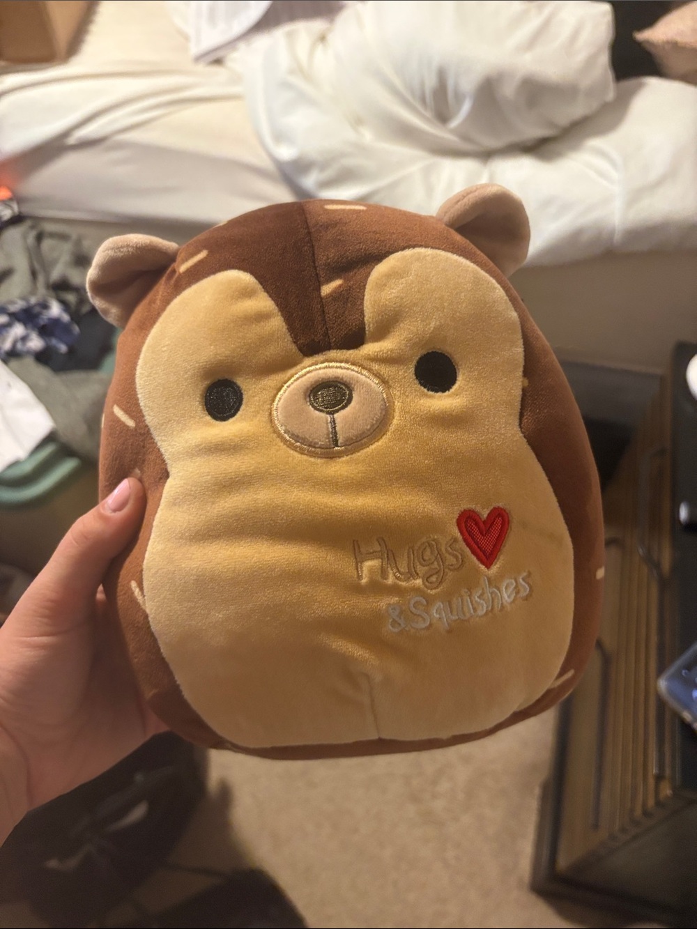 Hugs & Squishes Brown Plush Hedgehog Squishmallow